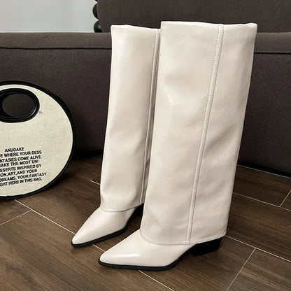 High Heel Block Boots